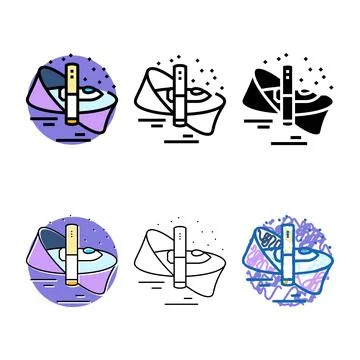 Faster than light travel pack unsolved mystery color icon vector Stock Illustration