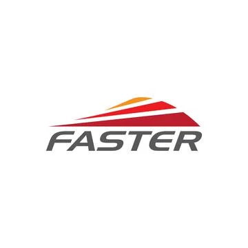 Faster Logo Template vector icon Stock Illustration