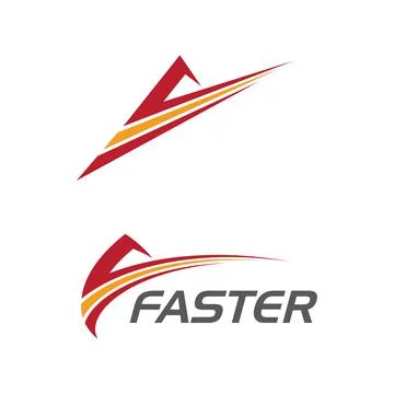 Faster Logo Template vector icon Stock Illustration