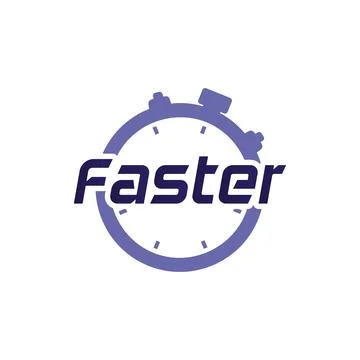 Faster Logo Template vector icon Stock Illustration