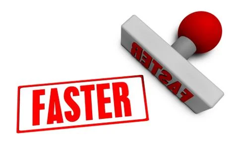 Faster Stamp Stock Illustration