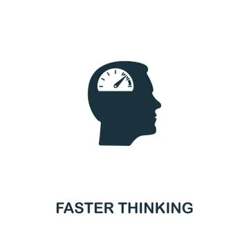 Faster Thinking icon. Premium style design from personality icon collection 库存插图