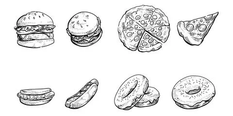 Fastfood Element Stock Illustration