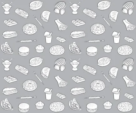 Fastfood pattern 스톡 일러스트