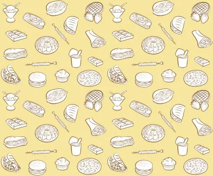 Fastfood pattern 스톡 일러스트