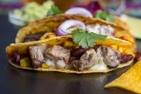 Fastfood,taco,mexikanische küche,fast food,junkfood,tacos,tortilla,tortill.. Stock Photos