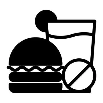 Fasting glyph icon vector illustration isolated on white background Stock Illustration