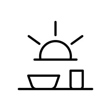 Fasting imsak Ramadan icon. Simple line vector elements of islam icons for ui イラスト素材