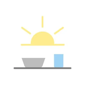 Fasting imsak Ramadan icon. Simple color vector elements of islam icons for ui Illustrazione stock