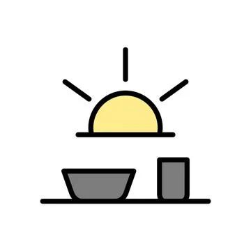 Fasting imsak Ramadan icon. Simple outline color vector elements of islam icons イラスト素材