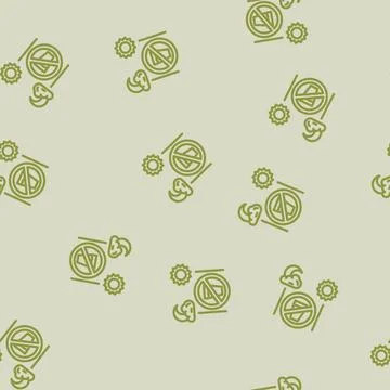 Fasting sun moon line vector seamless pattern イラスト素材