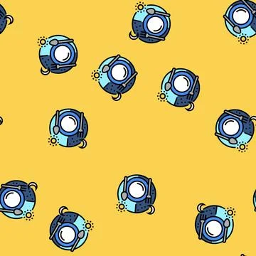 Fasting sun moon vector seamless pattern Stock Illustration