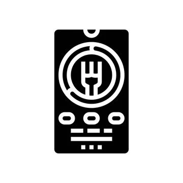 Fasting tracker app glyph icon vector illustration Stock Illustration