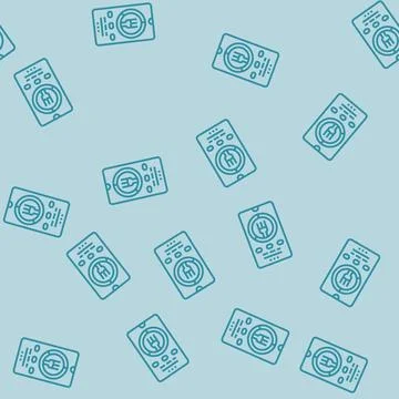 Fasting tracker app line seamless pattern Illustrazione stock