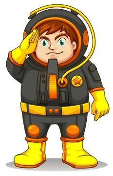 A fat astronaut Stock Illustration