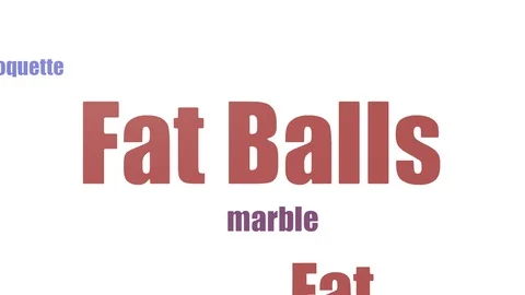 Fat Balls Tagcloud Animated On White Background Stock Footage 103098654