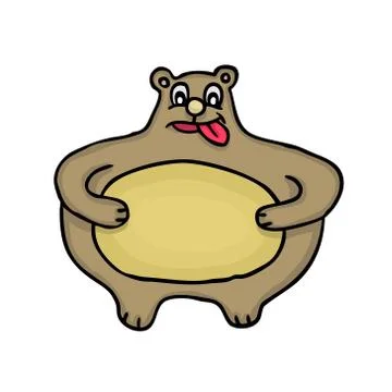 Fat bear Stock Illustration