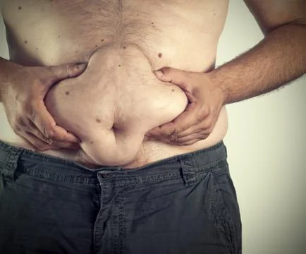 Fat belly Foto stock
