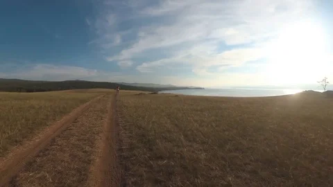Fat bike also called fatbike or fat-tire bike in summer driving. Stock Footage