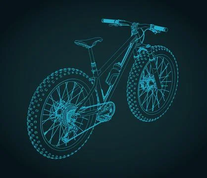 Fat bike MTB Stock Illustration