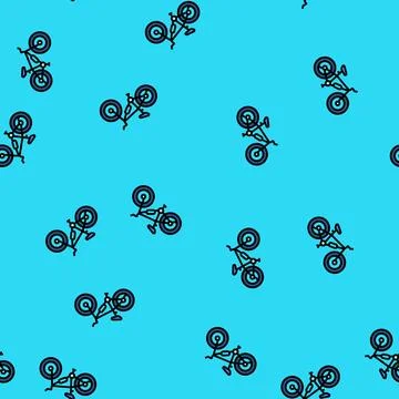 Fat biking winter vector seamless pattern Illustrazione stock