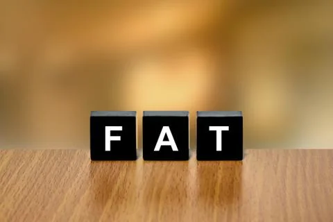 Fat on black block Stock Photos