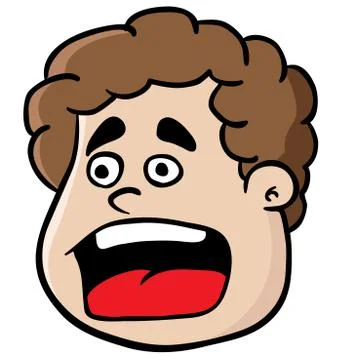 Fat boy scream Stock Illustration