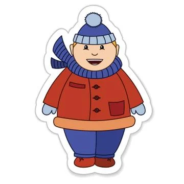 Fat Boy Winter Stock Illustration
