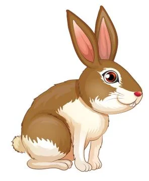 A fat brown rabbit Stock Illustration