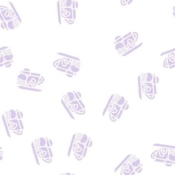 Fat burning tea glyph vector seamless pattern Illustrazione stock