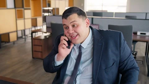 Fat Businessman Stock Footage 273564657