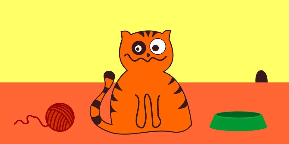 Fat cat Stock Illustration