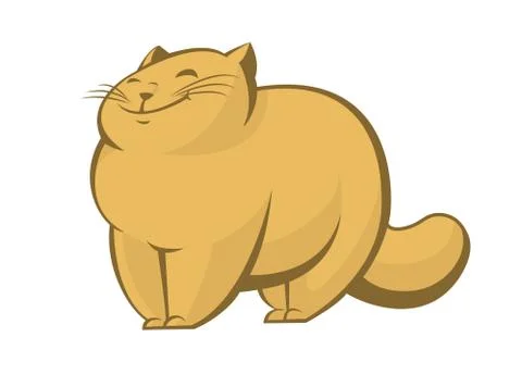 Fat cat Stock Illustration