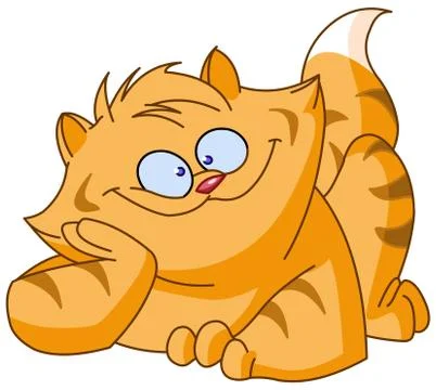 Fat cat Stock Illustration