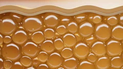 Fat cells expanding and contracting under skin surface Stock Footage 311885809