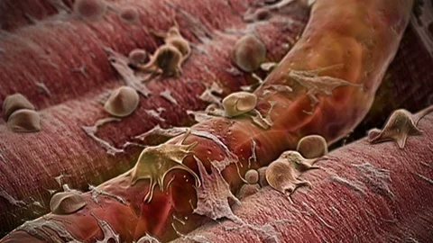 Fat Cells Expanding Stock Footage 90866676