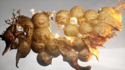 Fat cells melts. Fat burning under the skin Stock Footage 265227150