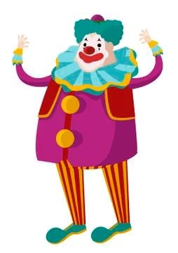 Fat chubby clown 스톡 일러스트