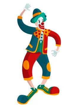 Fat chubby clown Stock Illustration