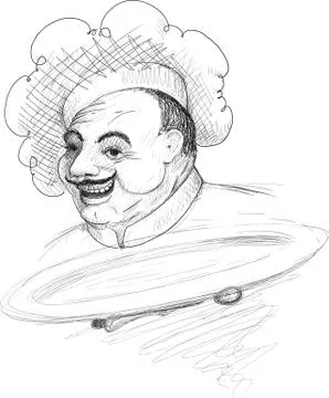 Fat cook Illustrazione stock