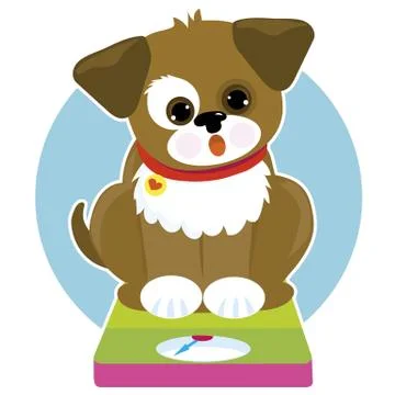 Fat Dog Scale Stock Illustration