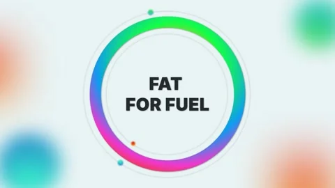 Fat for Fuel text animation on light gradient medical background Stock Footage 314423213