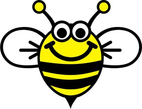 Fat happy bee Stock Illustration