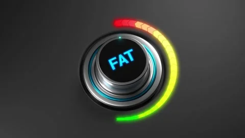 Fat Level animation on color dial from green to red Stock Footage 320472863
