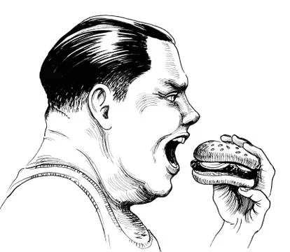 Fat man Stock Illustration