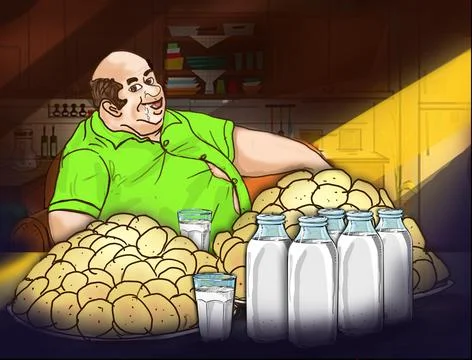 Fat Man Illustrazione stock