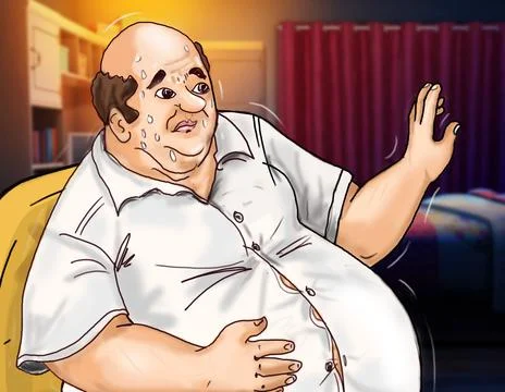 Fat Man Illustrazione stock