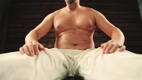 The fat man shakes the press Stock Footage 100317997