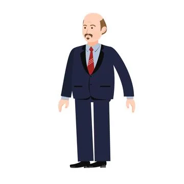 A fat man in a suit. Stock Illustration