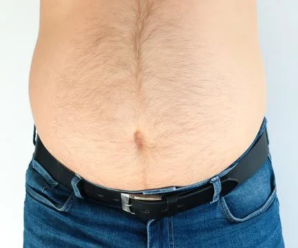 Fat mans belly Stock Photos